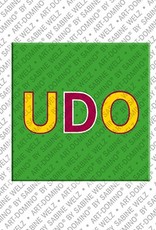 ART-DOMINO® BY SABINE WELZ Udo - Magnet with the name Udo