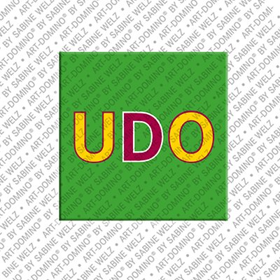 ART-DOMINO® BY SABINE WELZ Udo - Magnet with the name Udo