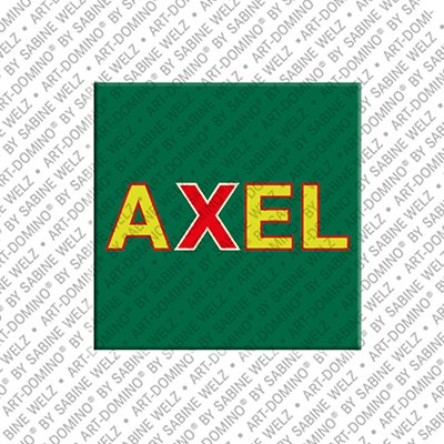 ART-DOMINO® BY SABINE WELZ Axel - Magnet with the name Axel