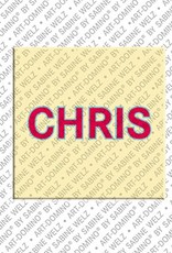 ART-DOMINO® BY SABINE WELZ Chris - Magnet with the name Chris