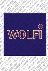 ART-DOMINO® BY SABINE WELZ Wolfi - Magnet with the name Wolfi