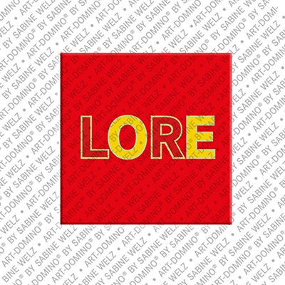 ART-DOMINO® BY SABINE WELZ Lore - Magnet with the name Lore