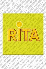 ART-DOMINO® BY SABINE WELZ Rita - Magnet with the name Rita