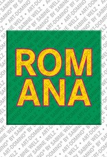 ART-DOMINO® BY SABINE WELZ Romana - Aimant avec le nom Romana