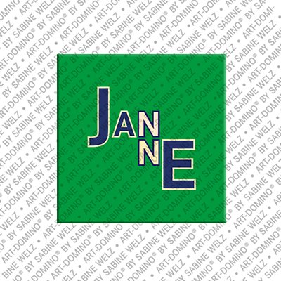 ART-DOMINO® BY SABINE WELZ Janne - Magnet with the name Janne