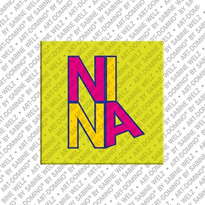 ART-DOMINO® BY SABINE WELZ Nina - Aimant avec le nom Nina