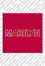 ART-DOMINO® BY SABINE WELZ Marilyn - Magnet mit dem Vornamen Marilyn