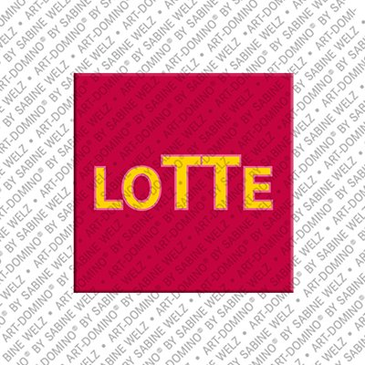 ART-DOMINO® BY SABINE WELZ Lotte - Magnet mit dem Vornamen Lotte