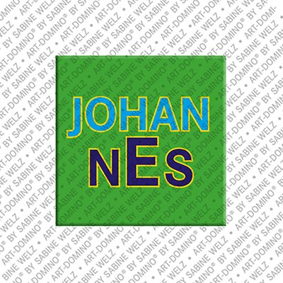 ART-DOMINO® BY SABINE WELZ Johannes - Magnet mit dem Vornamen Johannes
