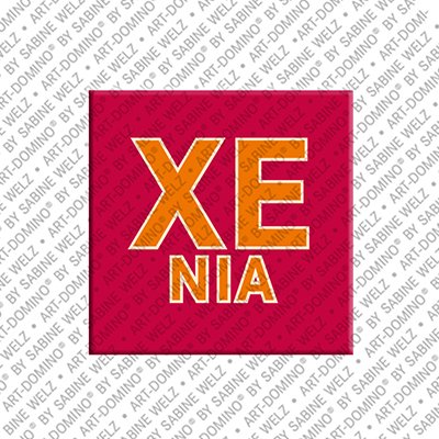 ART-DOMINO® BY SABINE WELZ Xenia - Magnet with the name Xenia