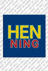 ART-DOMINO® BY SABINE WELZ Henning - Magnet mit dem Vornamen Henning
