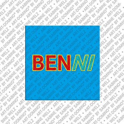 ART-DOMINO® BY SABINE WELZ Benni - Magnet with the name Benni