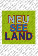 ART-DOMINO® BY SABINE WELZ Neuseeland – Schriftzug