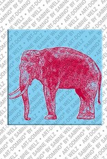 ART-DOMINO® BY SABINE WELZ Animals in POP ART - Elephant