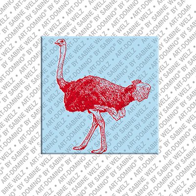 ART-DOMINO® BY SABINE WELZ Animals in POP ART - Ostrich