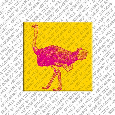 MAGNET-STORIES Animals in POP ART - Autruche d'oiseau