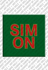 ART-DOMINO® BY SABINE WELZ Simon - Magnet mit dem Vornamen Simon