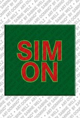 ART-DOMINO® BY SABINE WELZ Simon - Magnet with the name Simon