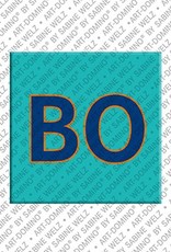 ART-DOMINO® BY SABINE WELZ Bo - Magnet with the name Bo