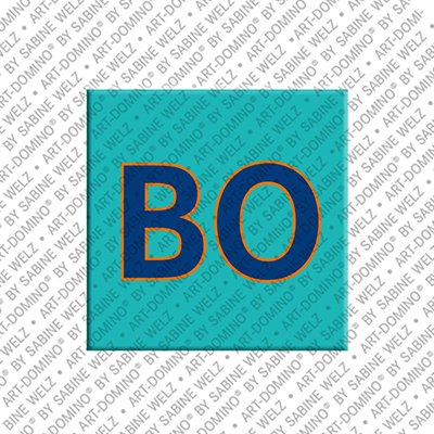 ART-DOMINO® BY SABINE WELZ Bo - Aimant avec le nom Bo