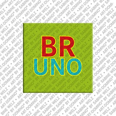 ART-DOMINO® BY SABINE WELZ Bruno - Magnet with the name Bruno