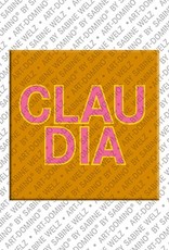 ART-DOMINO® BY SABINE WELZ Claudia - Magnet mit dem Vornamen Claudia
