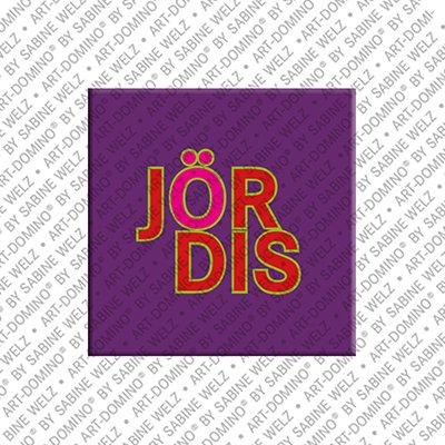 ART-DOMINO® BY SABINE WELZ Jördis - Magnet mit dem Vornamen Jördis