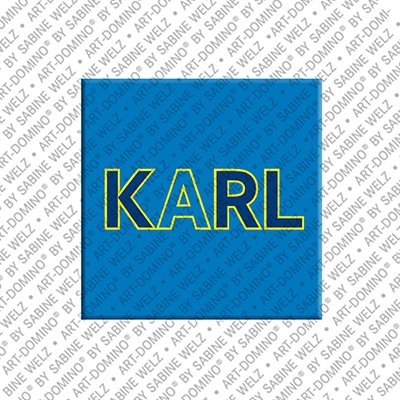 ART-DOMINO® BY SABINE WELZ Karl - Magnet with the name Karl