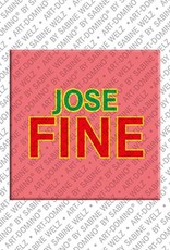 ART-DOMINO® BY SABINE WELZ Josefine - Magnet with the name Josefine