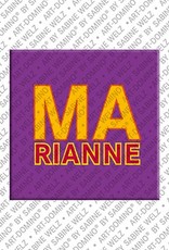 ART-DOMINO® BY SABINE WELZ Marianne - Magnet with the name Marianne