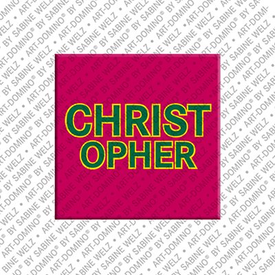 ART-DOMINO® BY SABINE WELZ Christopher - Magnet with the name Christopher
