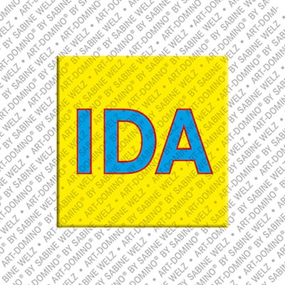 ART-DOMINO® BY SABINE WELZ Ida - Magnet with the name Ida