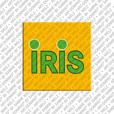 ART-DOMINO® BY SABINE WELZ Iris - Aimant avec le nom Iris