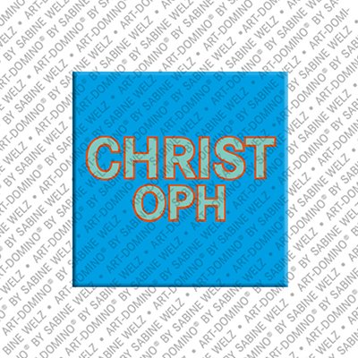 ART-DOMINO® BY SABINE WELZ Christoph - Magnet with the name Christoph