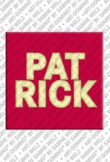 ART-DOMINO® BY SABINE WELZ Patrick - Magnet with the name Patrick