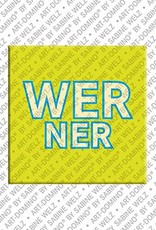 ART-DOMINO® BY SABINE WELZ Werner - Magnet mit dem Vornamen Werner