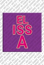 ART-DOMINO® BY SABINE WELZ Elissa - Magnet with the name Elissa