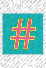 MAGNET-STORIES Sign Hashtag - aimant avec le personnage Hashtag