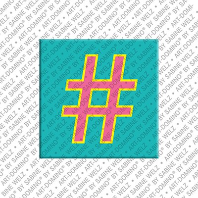 MAGNET-STORIES Sign Hashtag - magnet with the character Hashtag