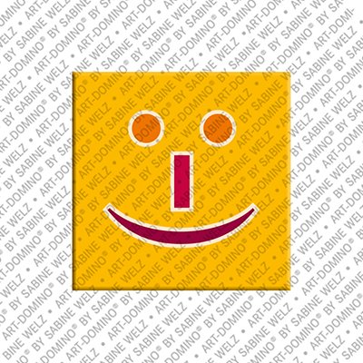 ART-DOMINO® BY SABINE WELZ Zeichen Smile – Magnet mit dem Zeichen Smile