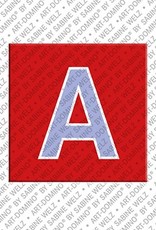 ART-DOMINO® BY SABINE WELZ Letter A - Magnet with the letter A