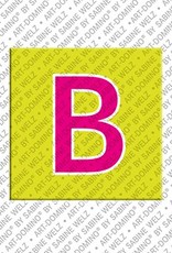 ART-DOMINO® BY SABINE WELZ Letter B - Magnet with the letter B