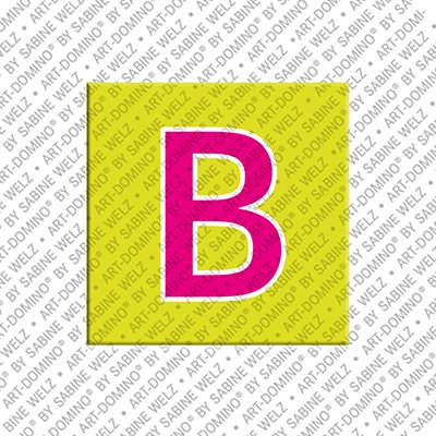 ART-DOMINO® BY SABINE WELZ Letter B - Magnet with the letter B