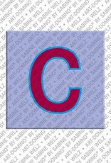 ART-DOMINO® BY SABINE WELZ Letter C - Magnet with the letter C