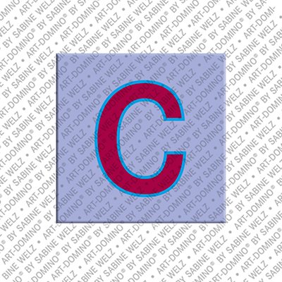 ART-DOMINO® BY SABINE WELZ Letter C - Magnet with the letter C