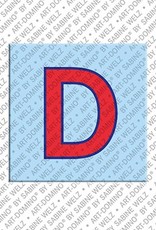 ART-DOMINO® BY SABINE WELZ Letter D - Magnet with the letter D