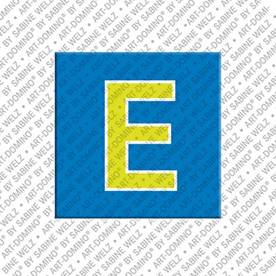 ART-DOMINO® BY SABINE WELZ Buchstabe E - Magnet mit dem Buchstaben E