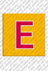 ART-DOMINO® BY SABINE WELZ Letter E - Magnet with the letter E