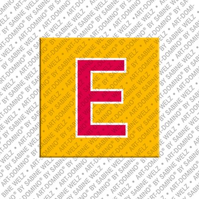 ART-DOMINO® BY SABINE WELZ Letter E - Magnet with the letter E