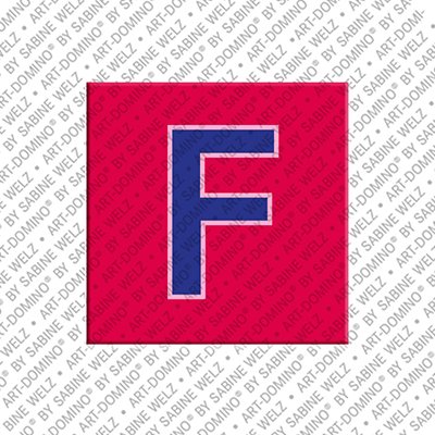 ART-DOMINO® BY SABINE WELZ Letter F - Magnet with the letter F